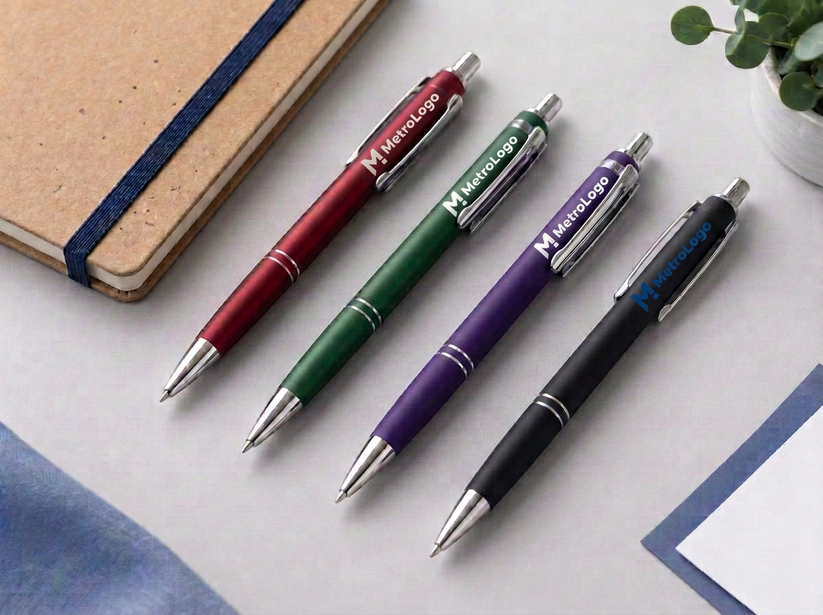 Writing instruments category — branded pens